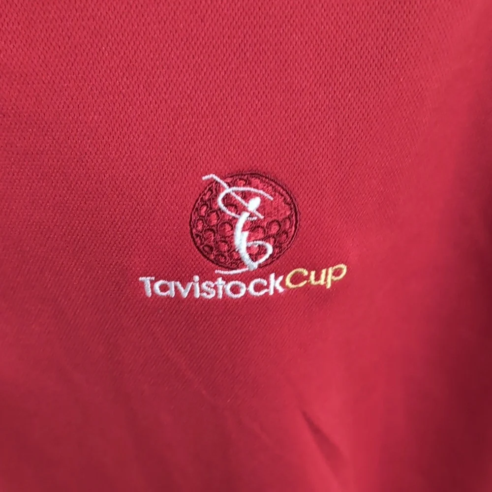 Nike Golf| Red Travistock Cup Athletic Dry Fit Short Sleeved Polo - Picture 6 of 12
